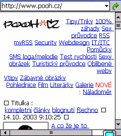 Pooh.cz na PDA
